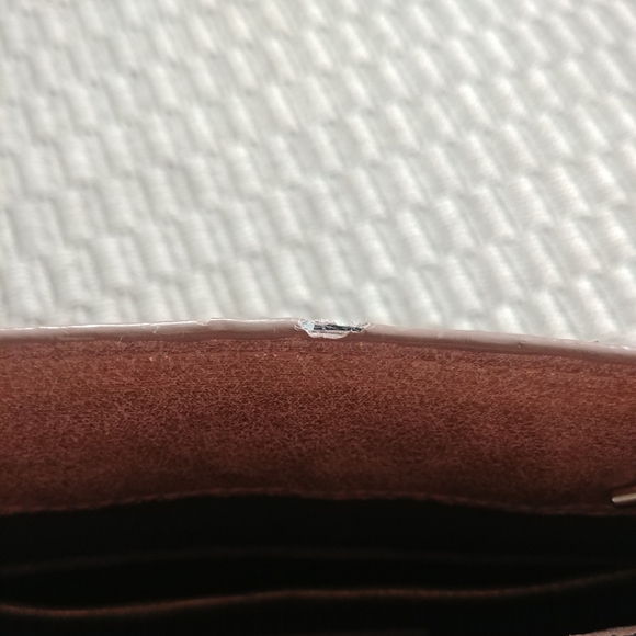 Like New Zara Woman Rose Gold Chain Strap Purse - Picture 7 of 7